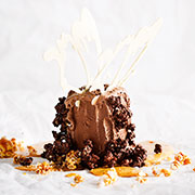 Easy Belgian chocolate ice cream cake with honeycomb Shards