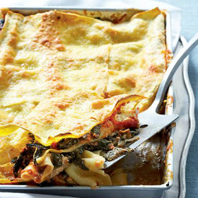 Goat's cheese and spinach bake