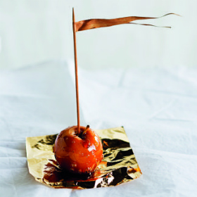 Golden toffee apples
