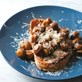 Mushrooms on French toast