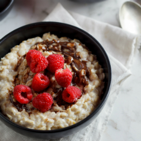 Creamy oats with Nutella