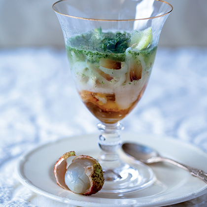 Honey And Litchi Mojitos