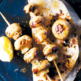 Braaied mushrooms
