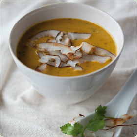 Curried butternut soup with coconut