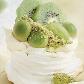 Pavlova with pistachio sugar, avocado and kiwi fruit | Woolworths