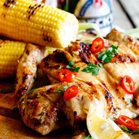 Eight-spice spatchcock chicken