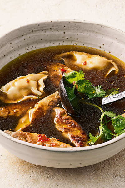 Chicken Broth with potstickers