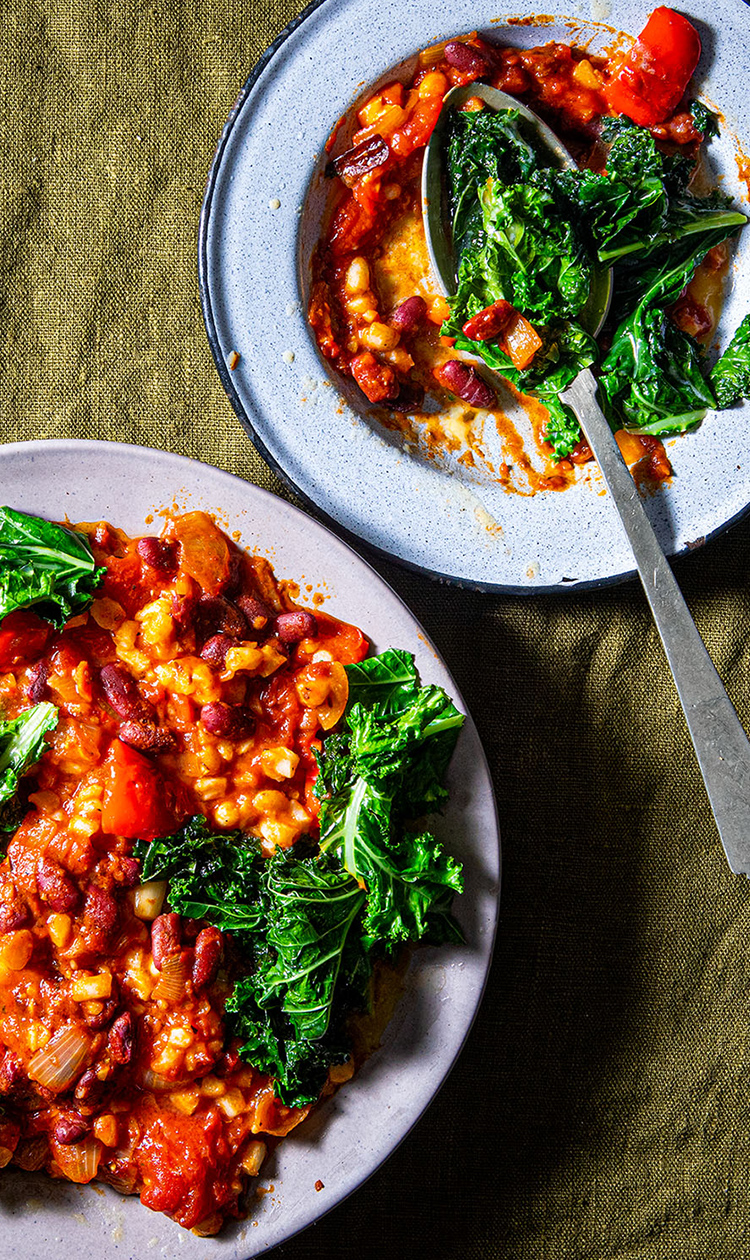 This samp-and-beans recipe is totally moreish