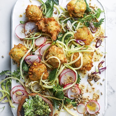 Sweetcorn Fritter Salad