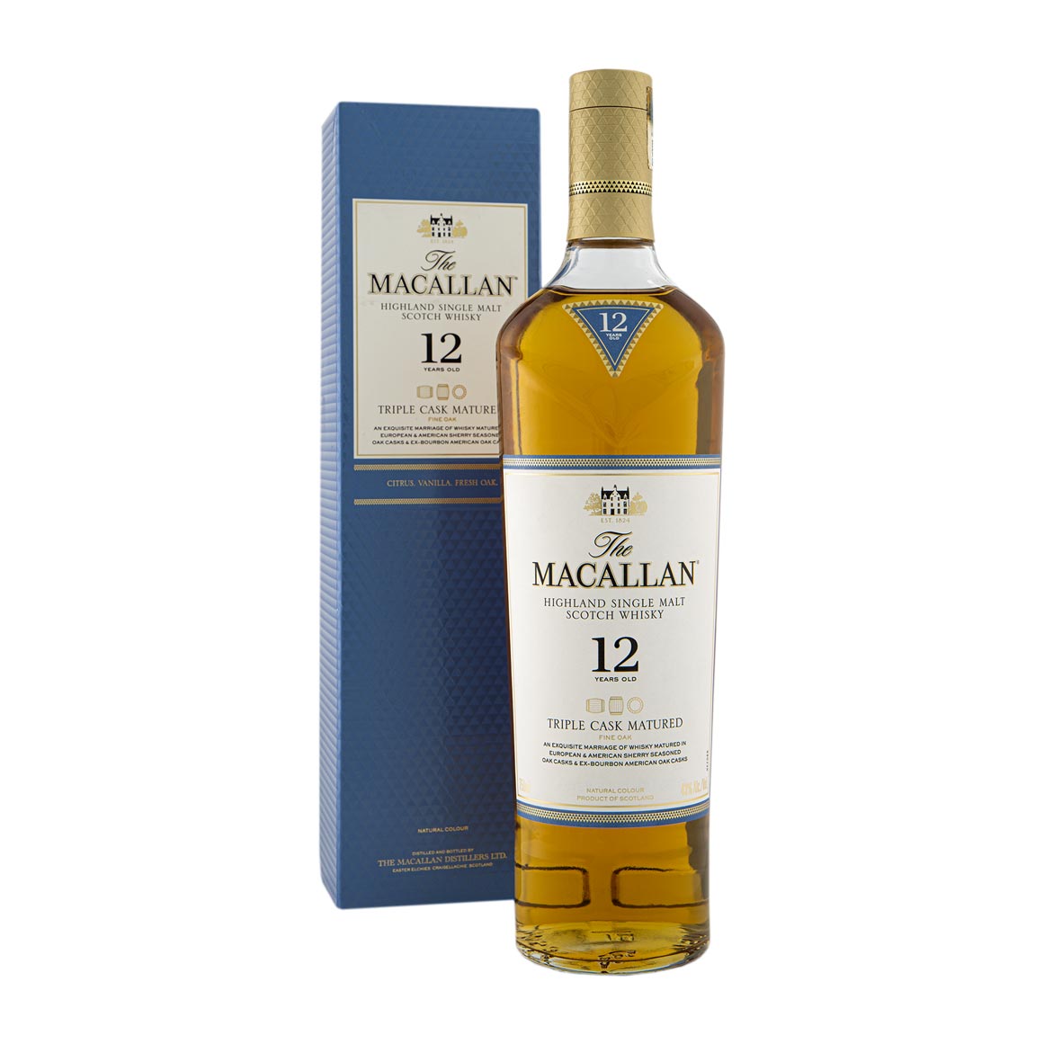 The Macallan 12年 シングルモルトウイスキー 700ml3本セット The Macallan Triple Cask Matured 12 Year Old Single Malt Scotch