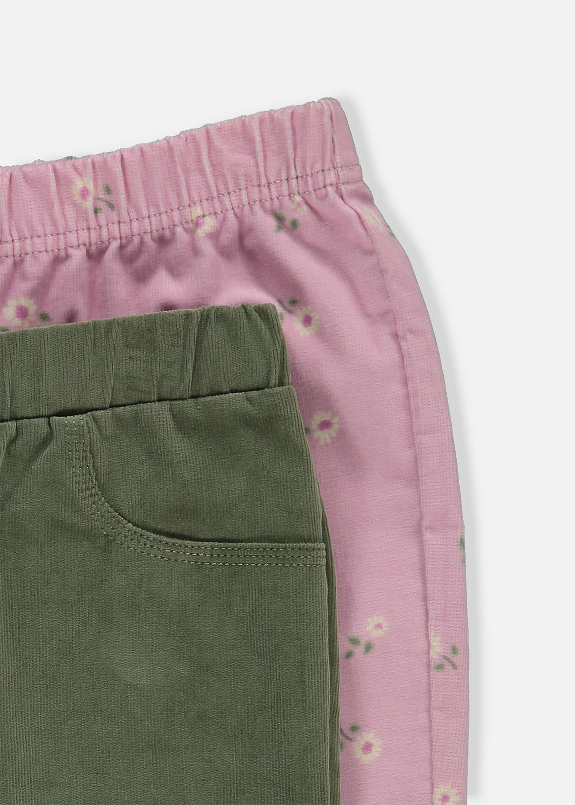 Multi Print Corduroy Pants 2 Pack 