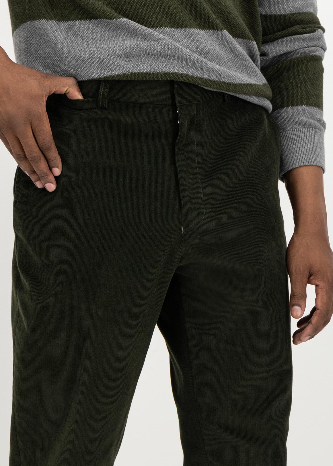 Flat Front Straight Leg Corduroy 