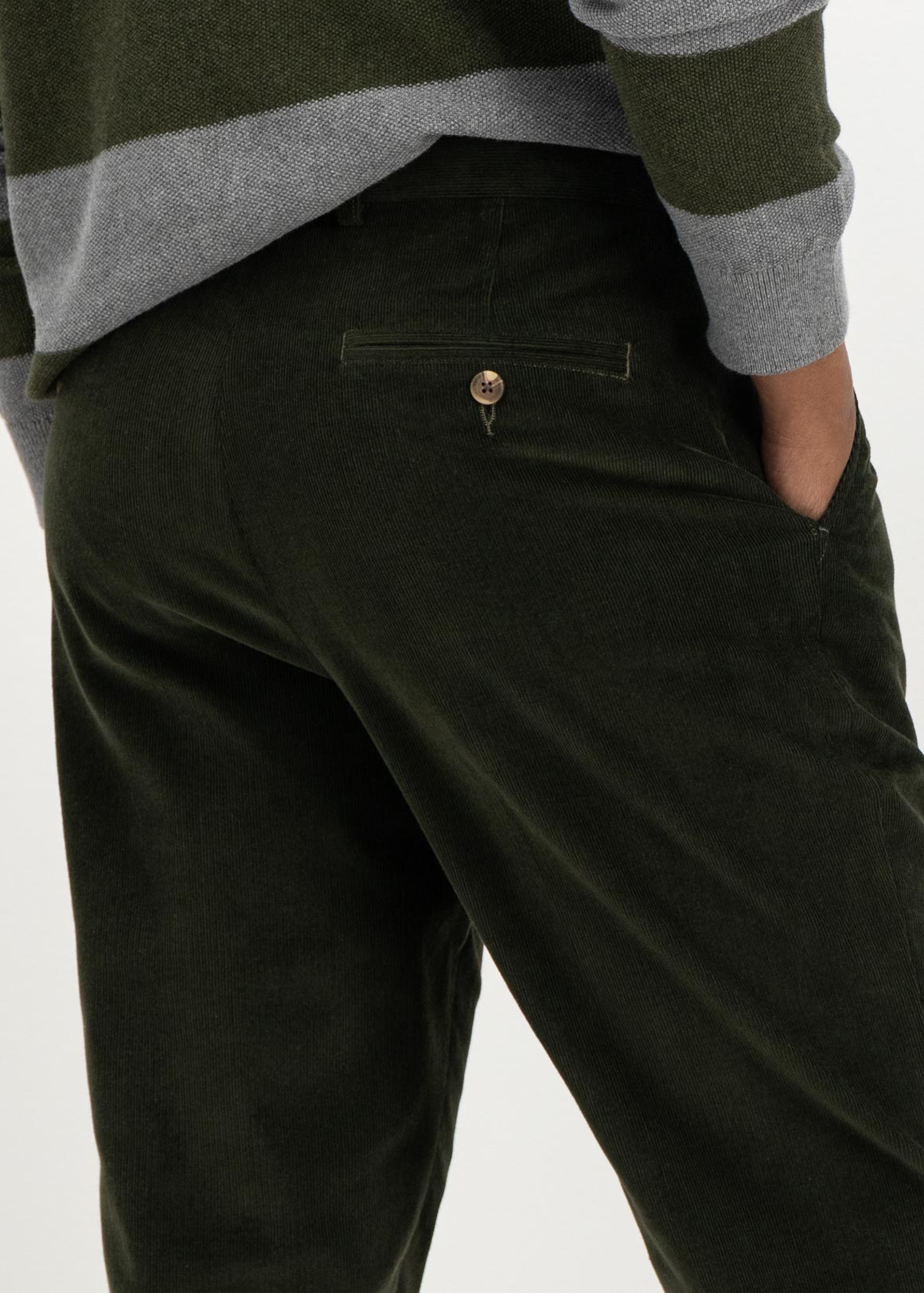 Flat Front Straight Leg Corduroy 
