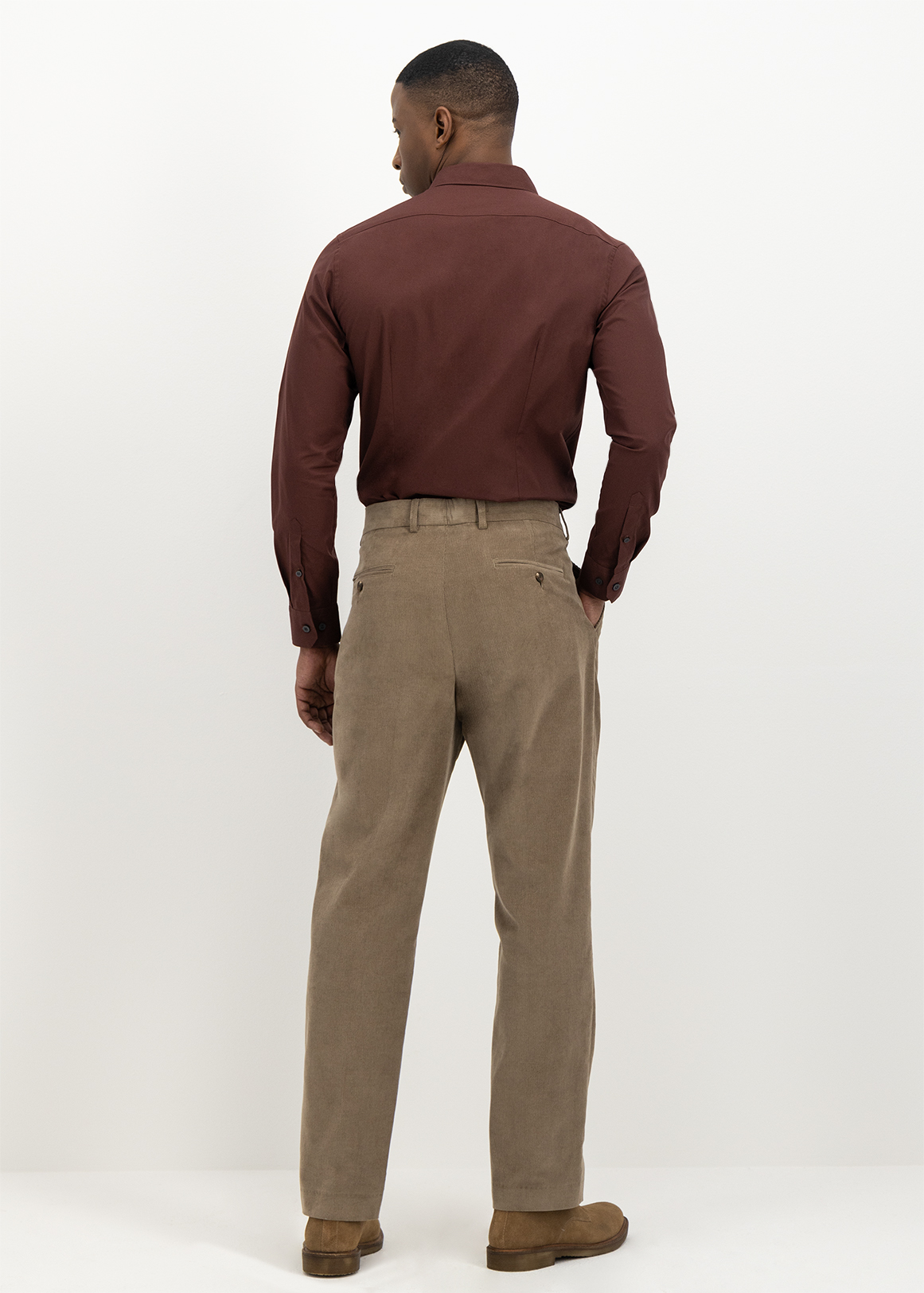 Flat Front Straight Leg Corduroy 