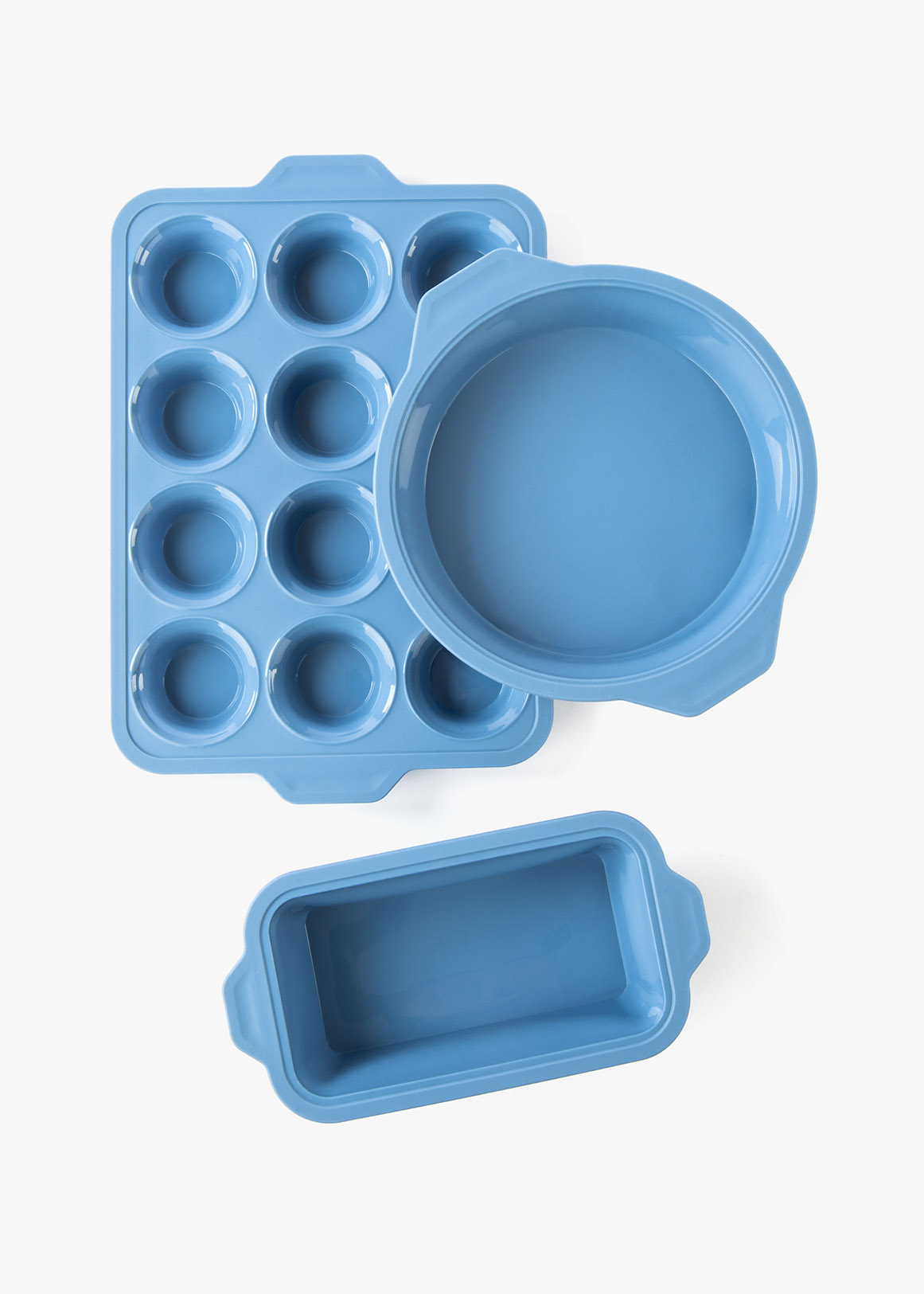 6pack Silicone Cake Molds 4 Inch Round Pans Green Baking Pan Set Mold