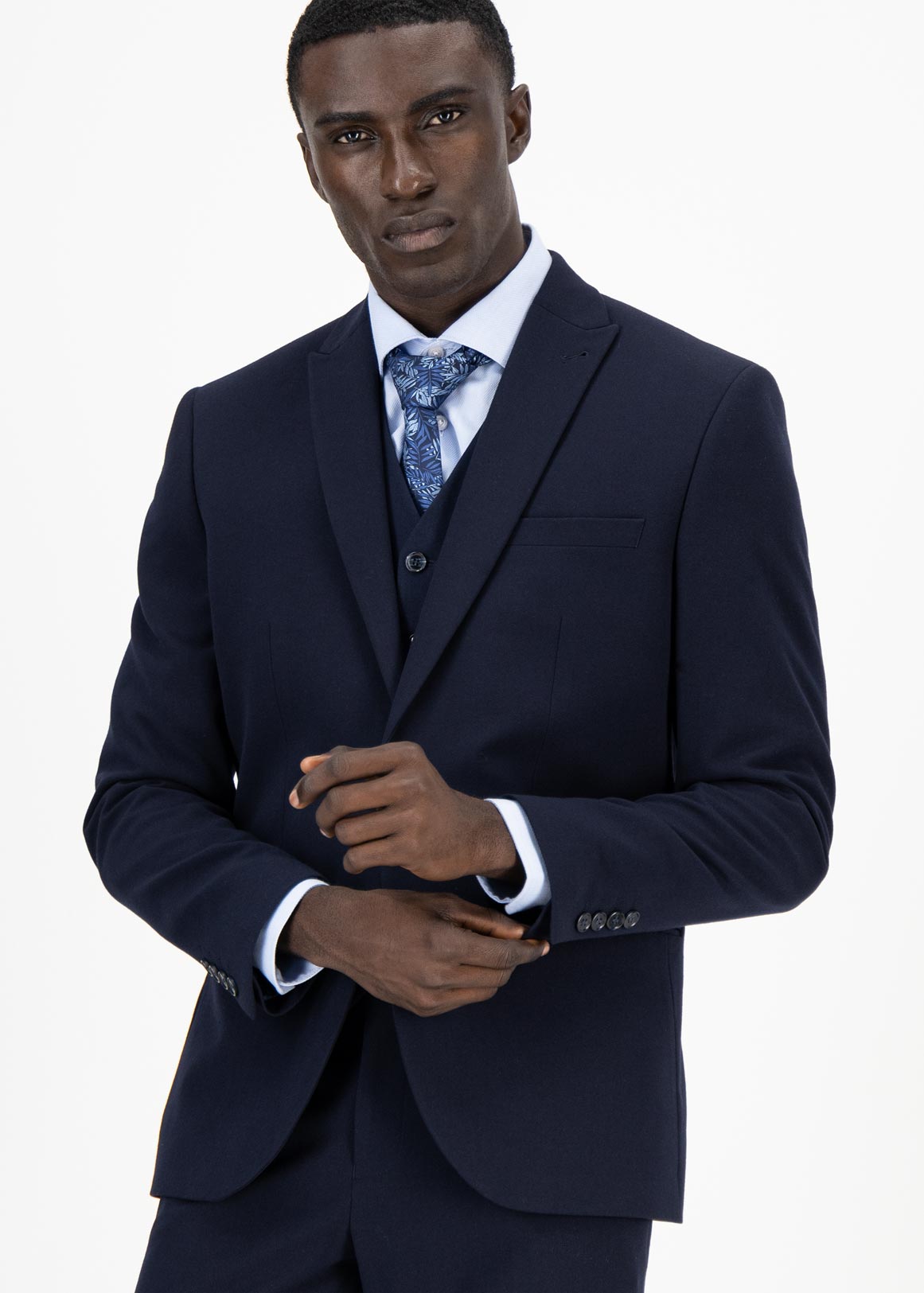 Navy Skinny Stretch Twill Suit Jacket | Woolworths.co.za