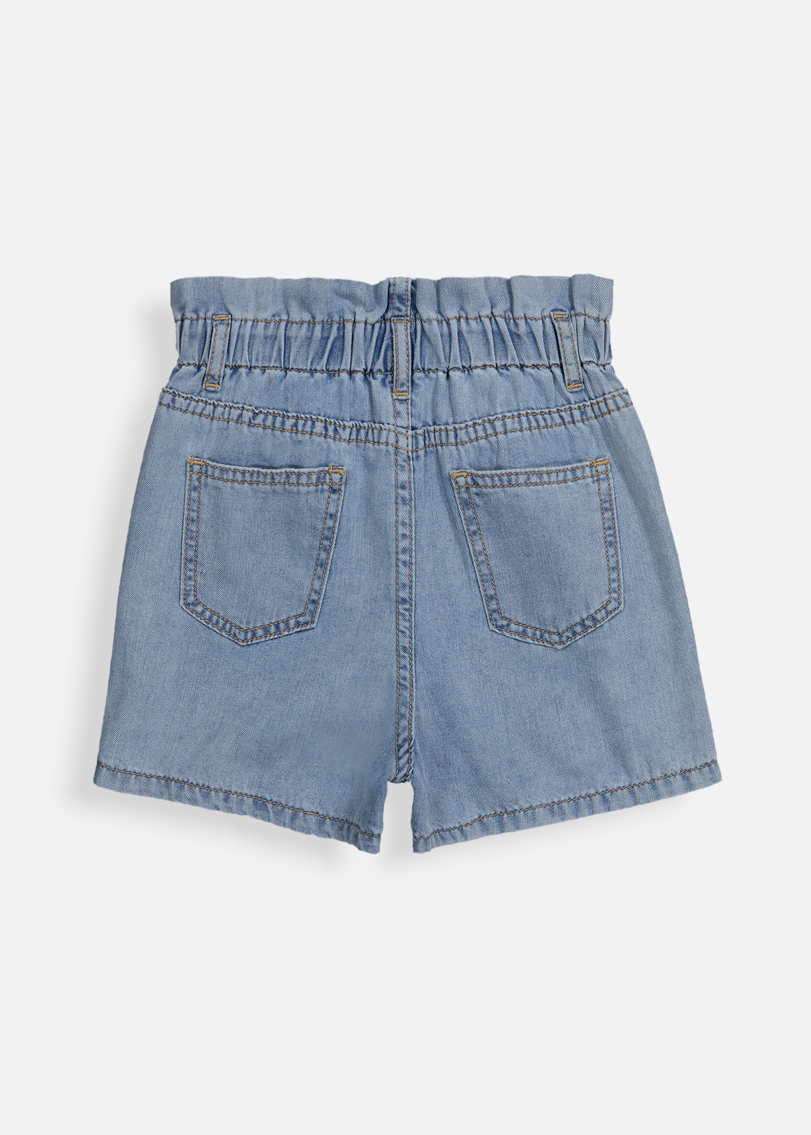 Paperbag Denim Shorts