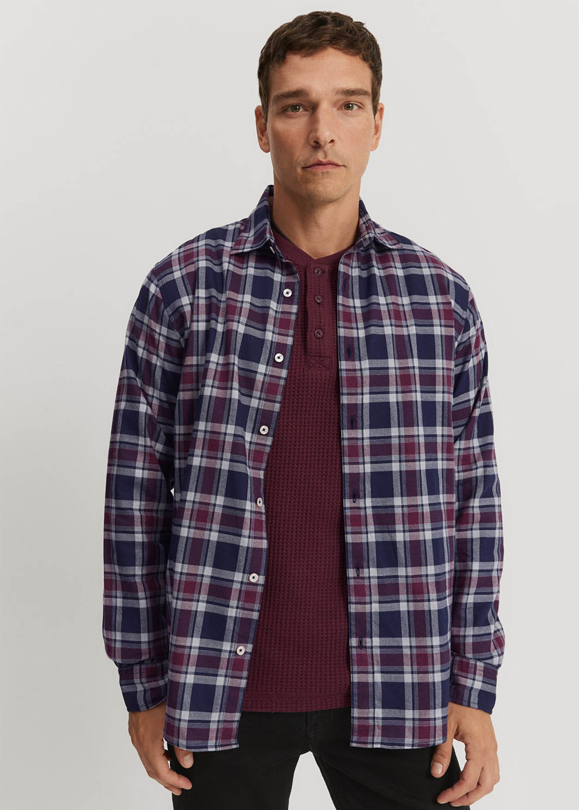 Regular Fit Good Earth Cotton Flannel Check Shirt | Woolworths.co.za