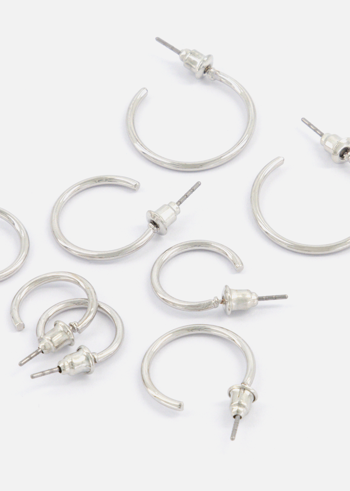 Earring Set Silver Hoop Earrings Multipack Women Assorted Earring