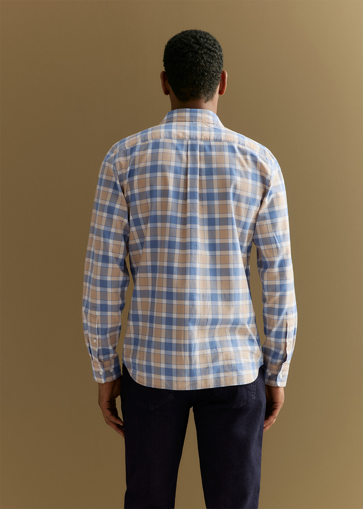 Regular Fit Cotton Herringbone Check Shirt | Woolworths.co.za