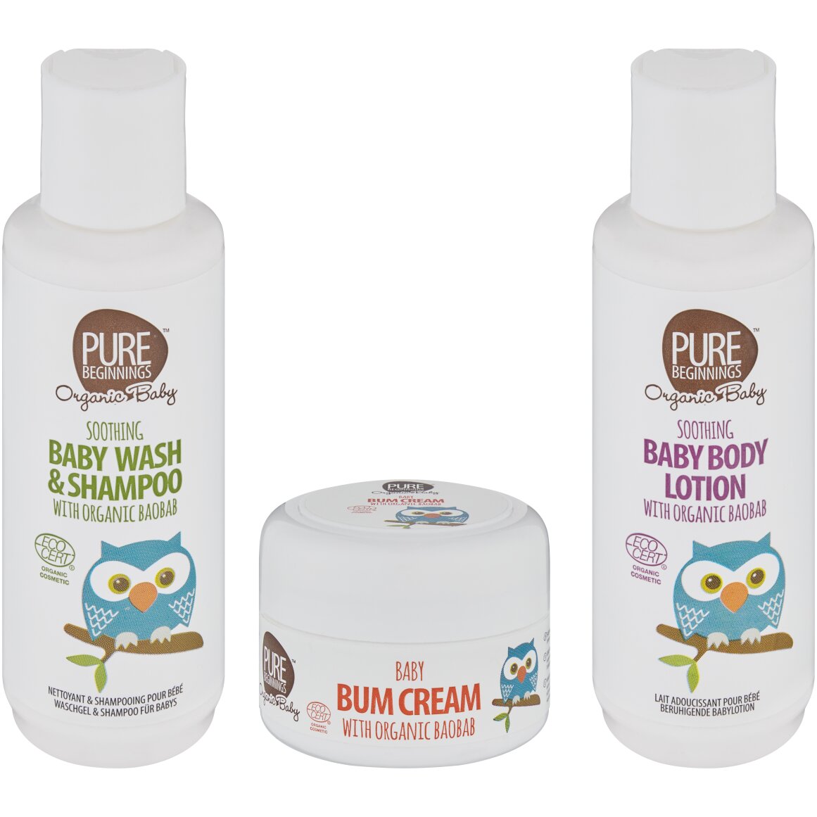 Pure Beginnings Organic Baby Gift Set 3 pk