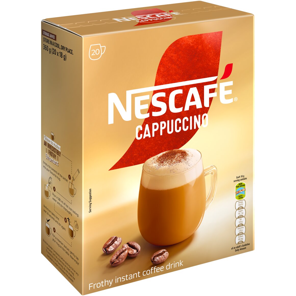 Nescafé Cappuccino Sachets 20 x 18 g | Woolworths.co.za