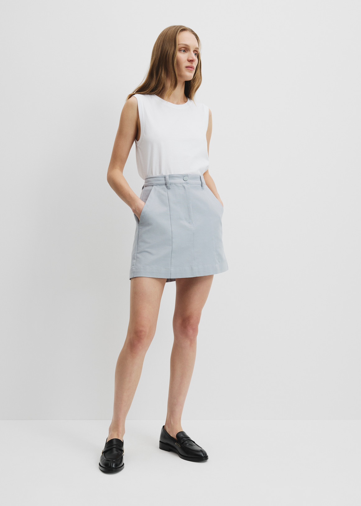 スカート S layered panel skirt mini Organically Grown Cotton Panelled Mini Skirt | Woolworths.co.za