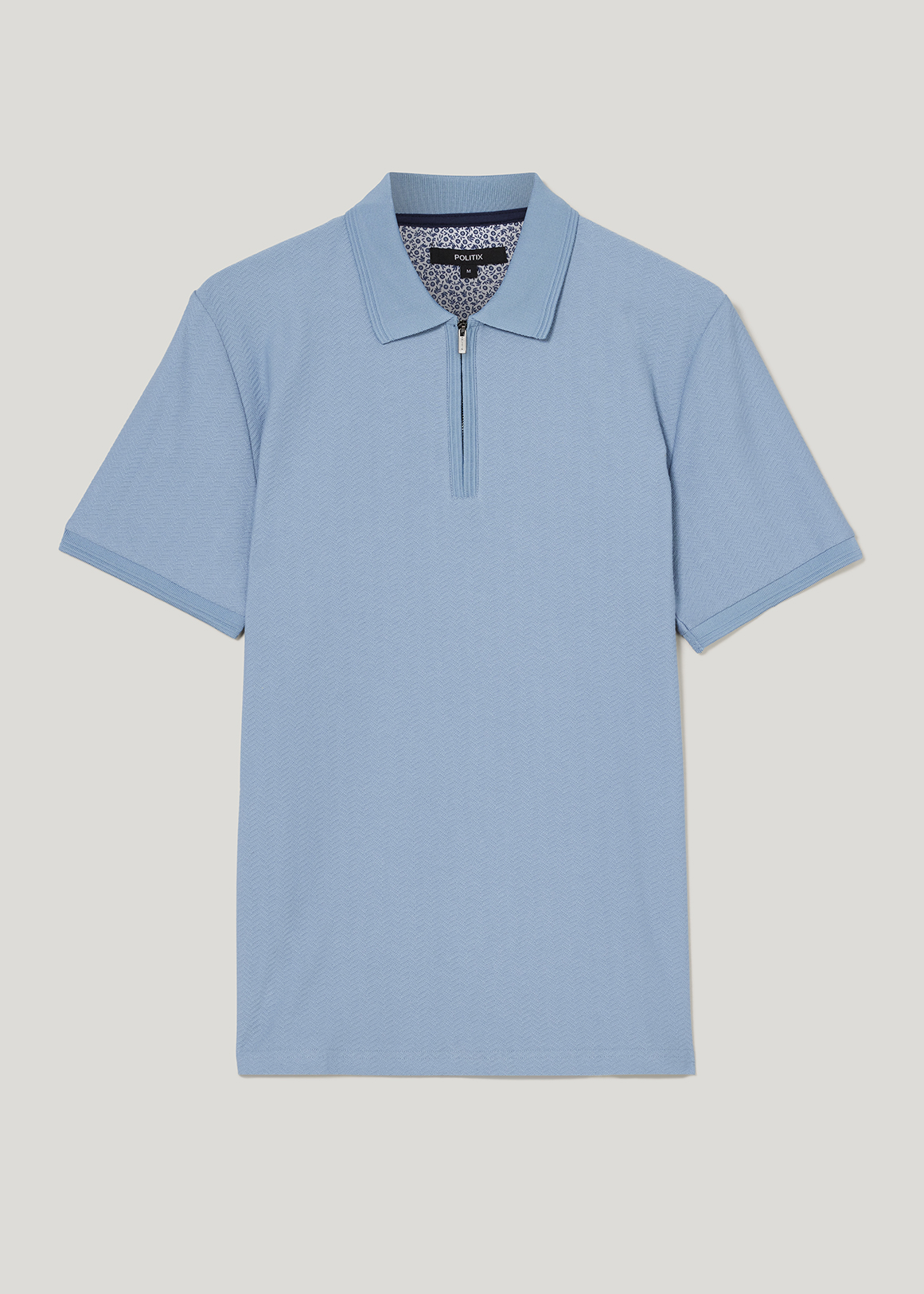 Politix High Shine Blue Politix Mercerised Cotton Tee David Jones