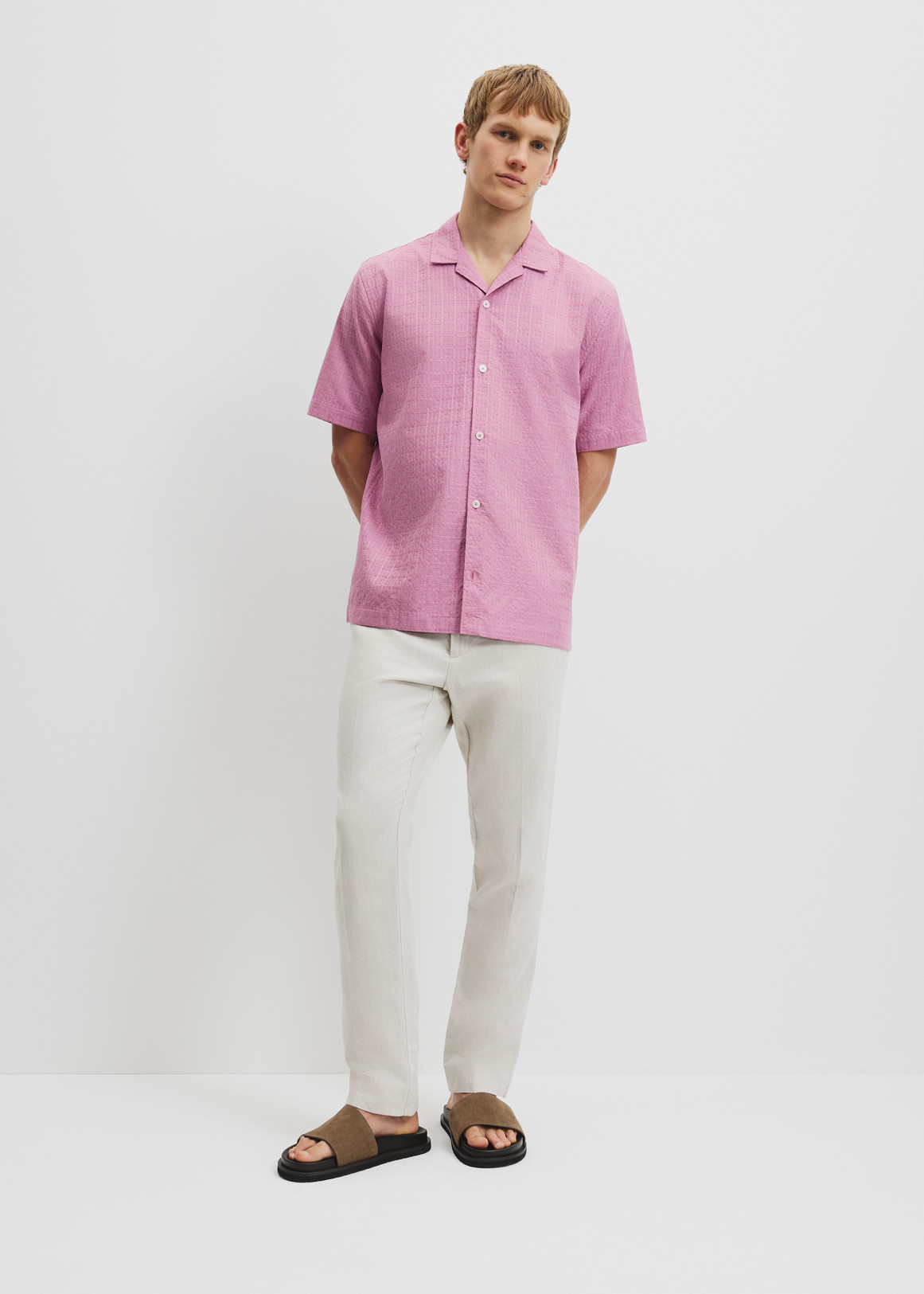 Short Sleeve Jacquard Woven Shirt | Woolworths.co.za