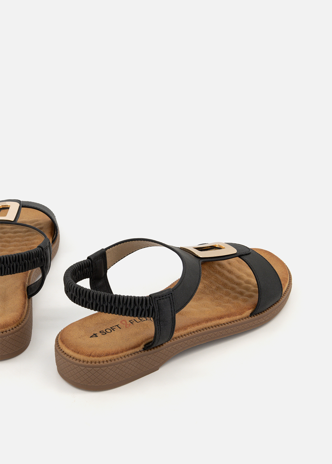 Metallic Trim Stretch Slingback Sandals | Woolworths.co.za