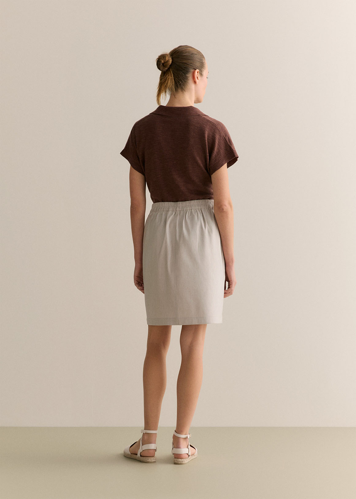 Stretch Linen Blend Skirt | Woolworths.co.za
