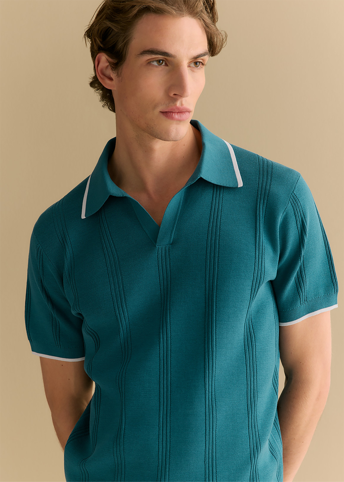 Mercerised Cotton Tipped Polo | Woolworths.co.za