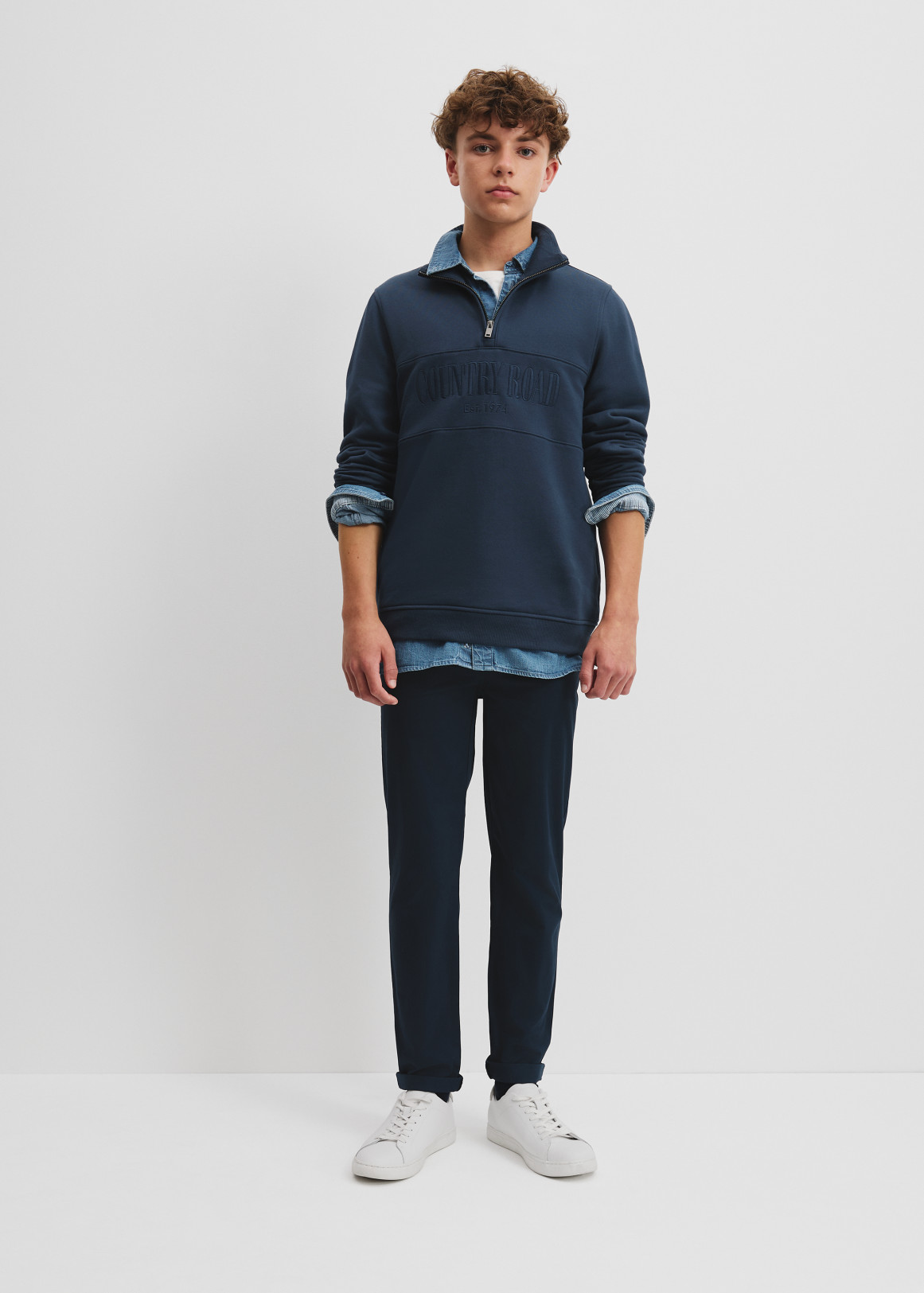 Teen Verified Australian Cotton Heritage Half Zip Sweat