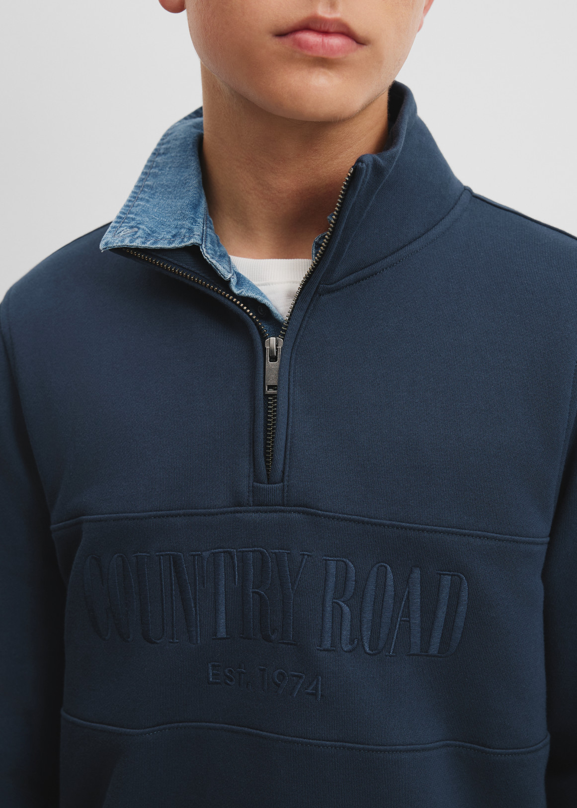 Teen Verified Australian Cotton Heritage Half Zip Sweat