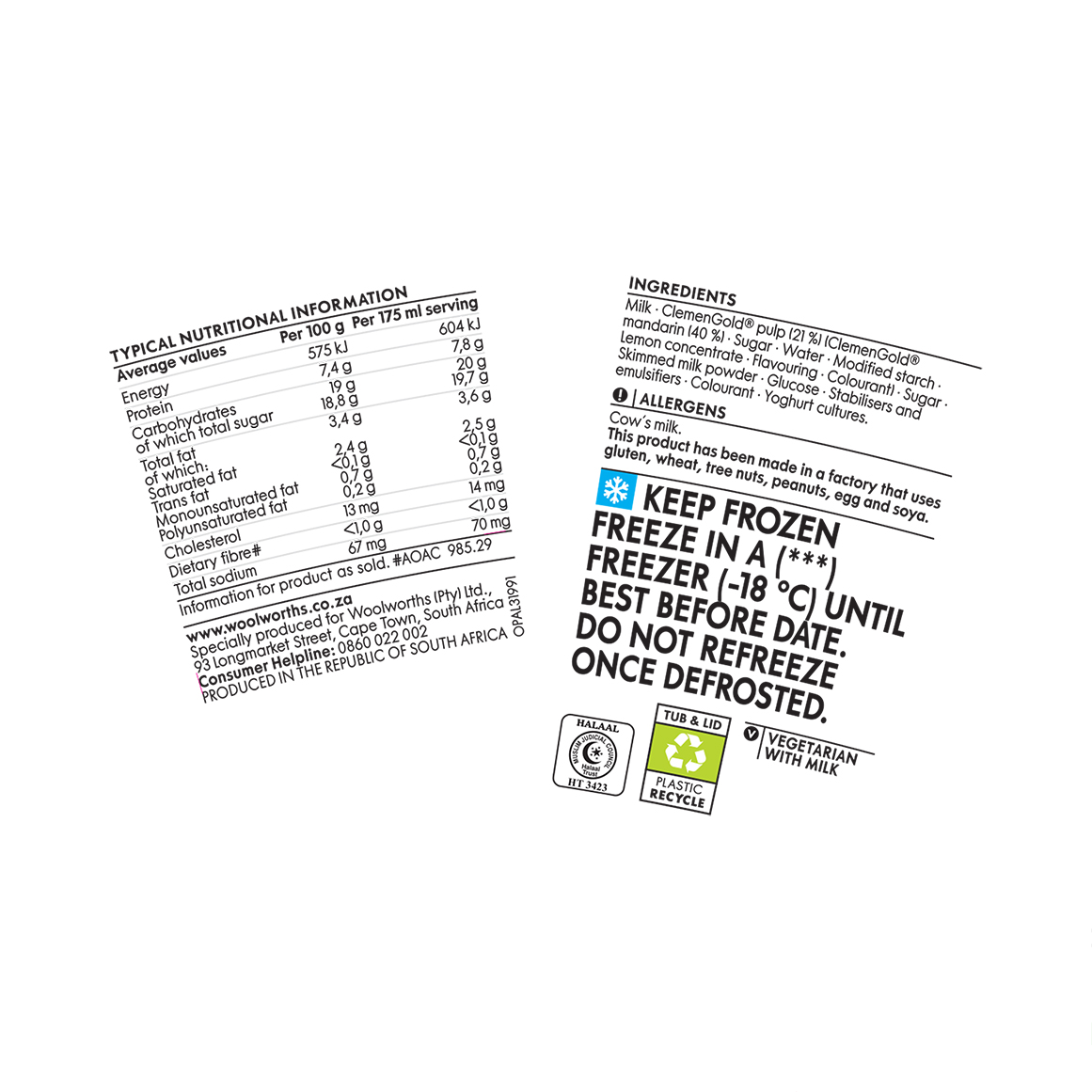 SO.YO™ ClemenGold® Flavoured Frozen Yoghurt 175 ml | Woolworths.co.za