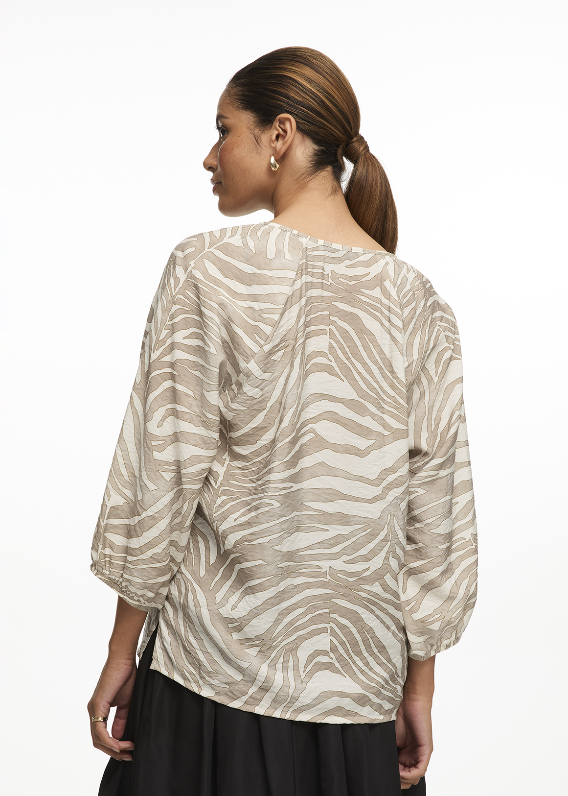 Split Neck Balloon Sleeve Tunic | Woolworths.co.za