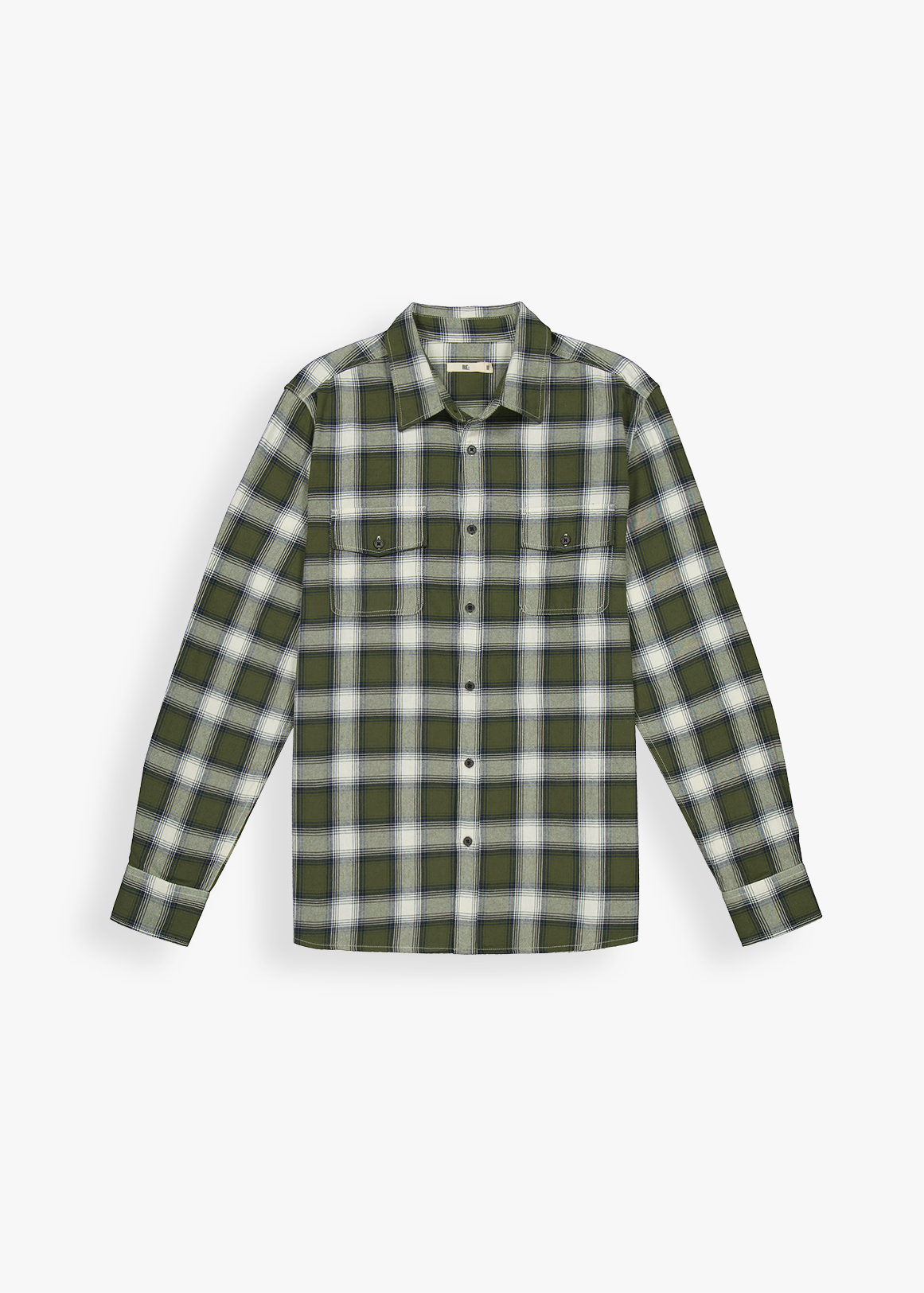 Khaki Check Cotton Shirt | Woolworths.co.za