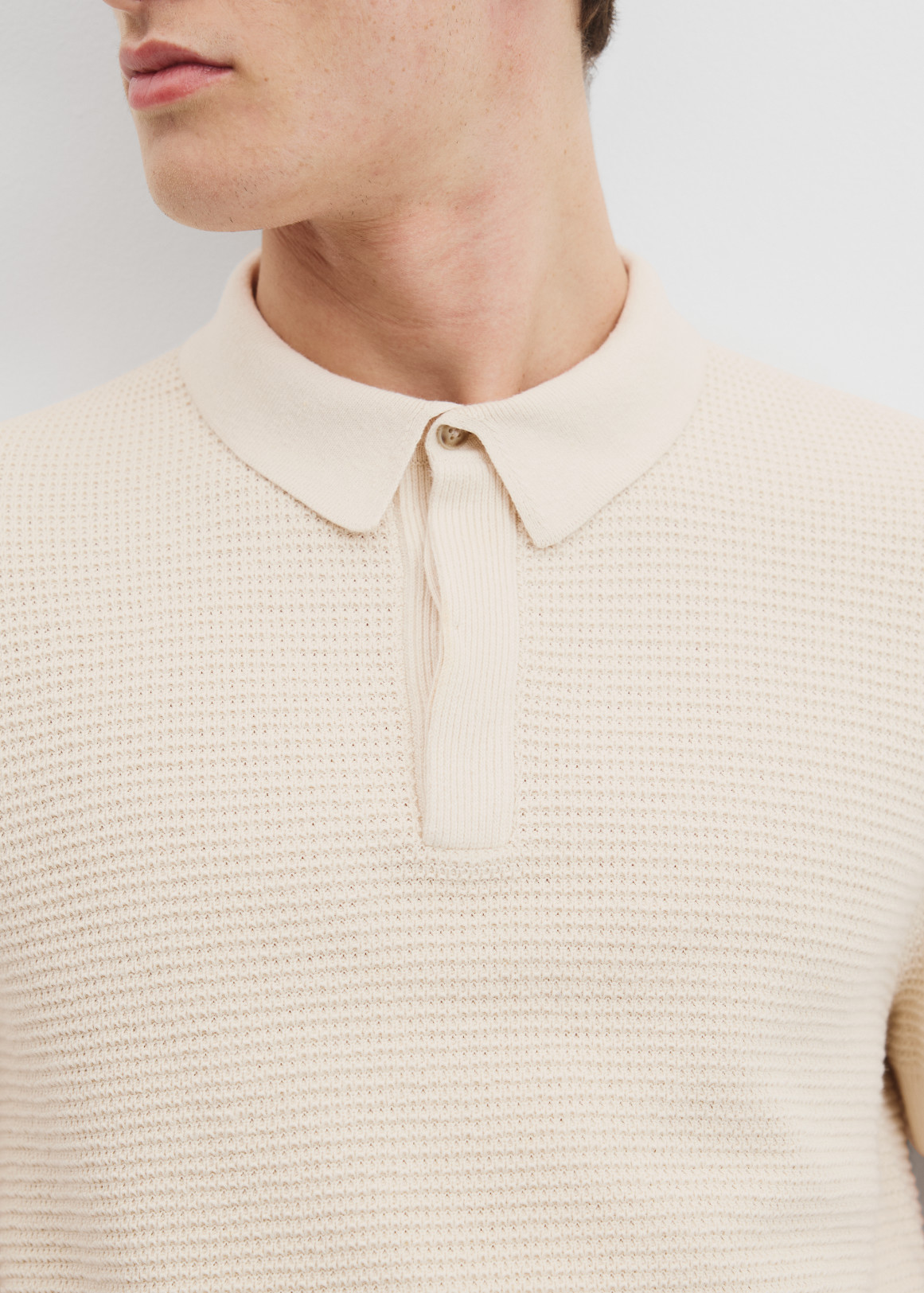 Cotton Linen Knit Polo | Woolworths