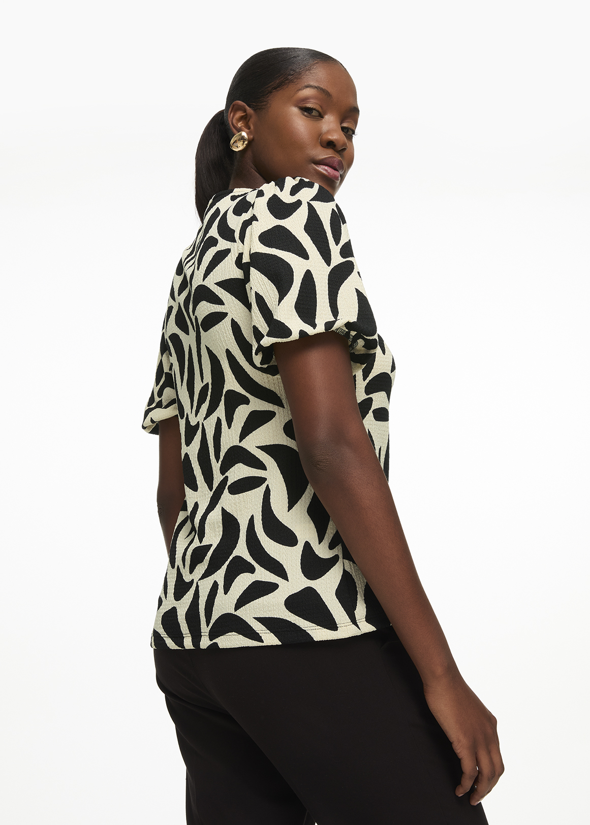 Crushed Puff Sleeve Top | Woolworths.co.za