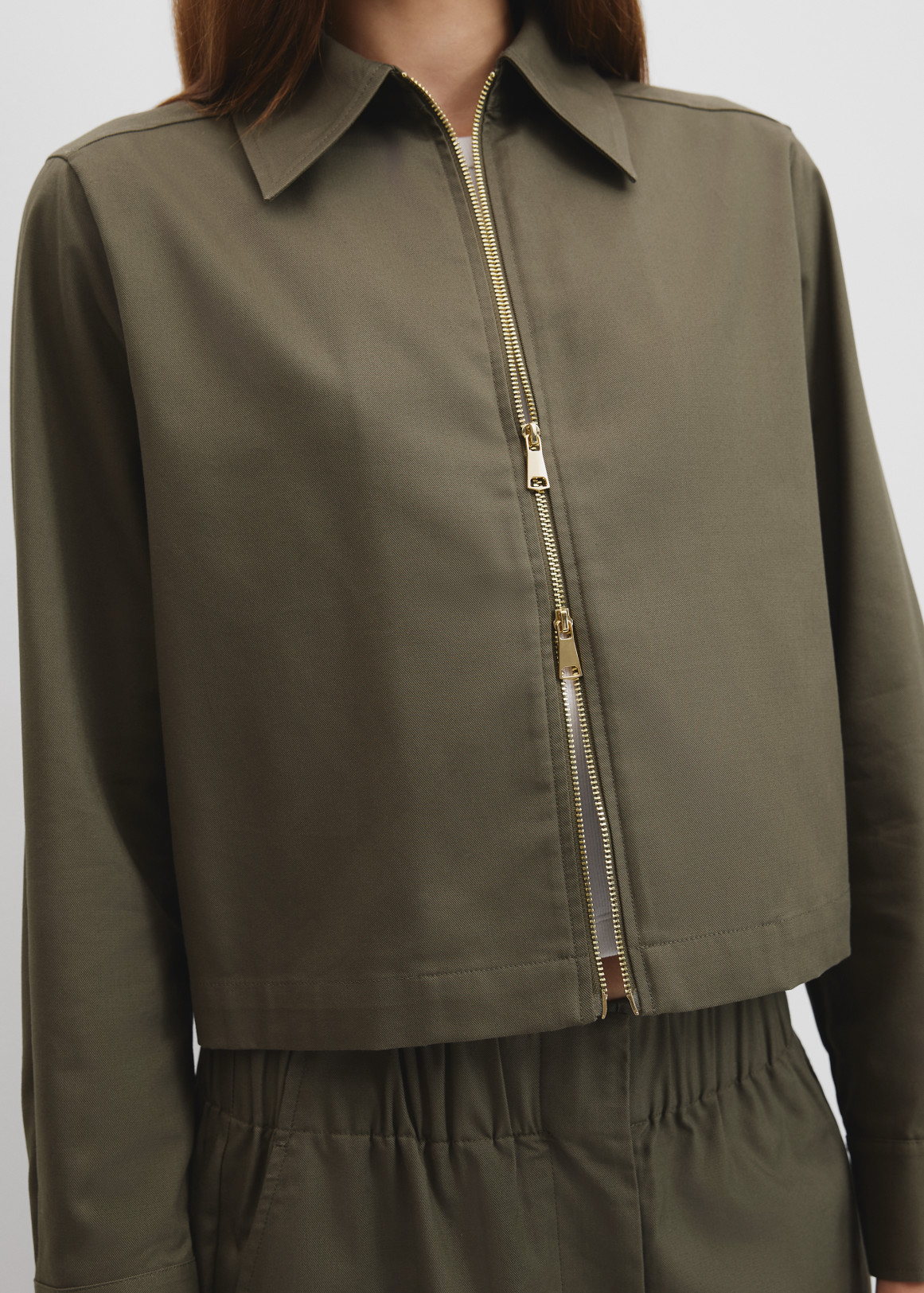 Zip-Through Crop Shirt | Woolworths.co.za
