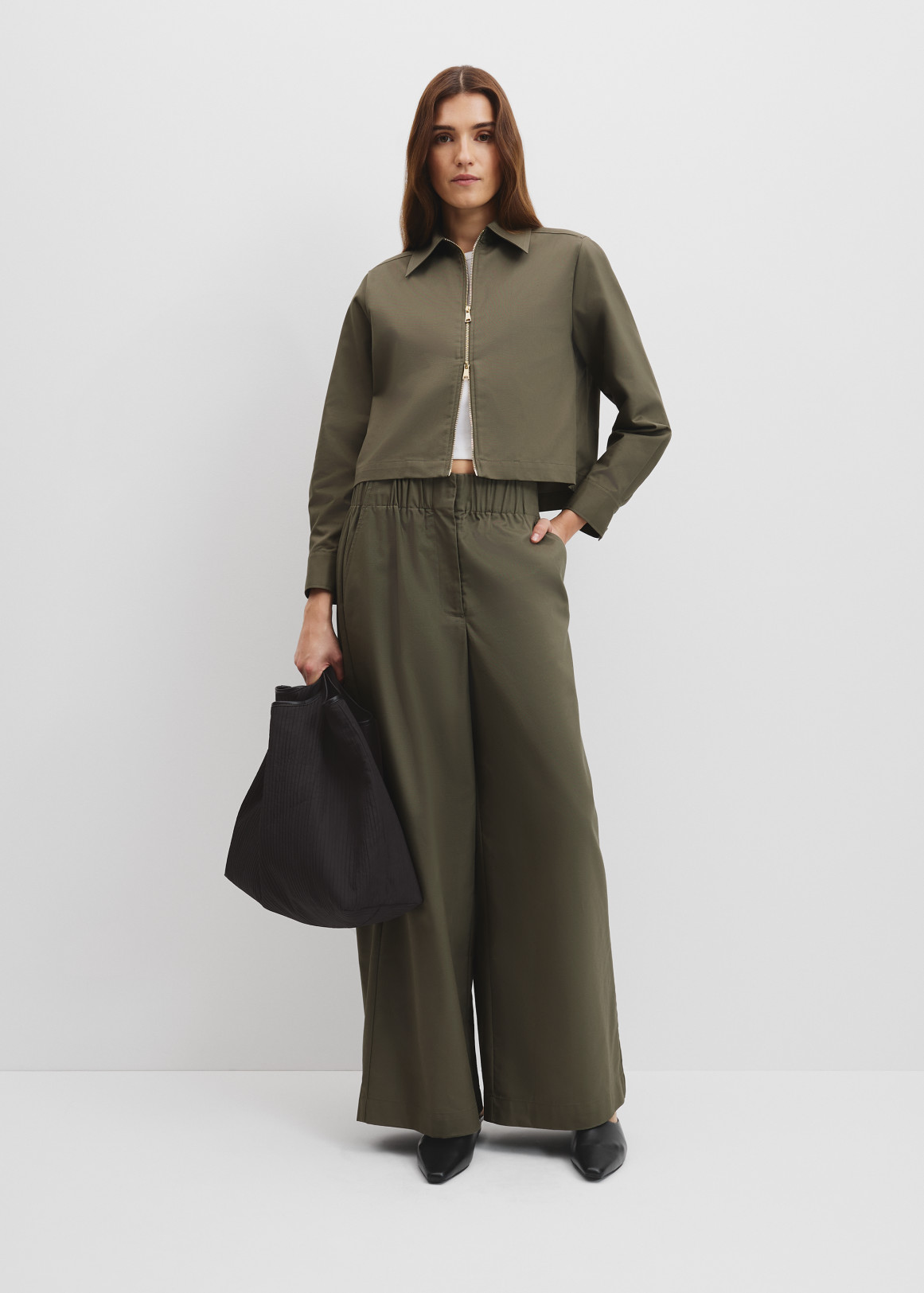 Zip-Through Crop Shirt | Woolworths.co.za