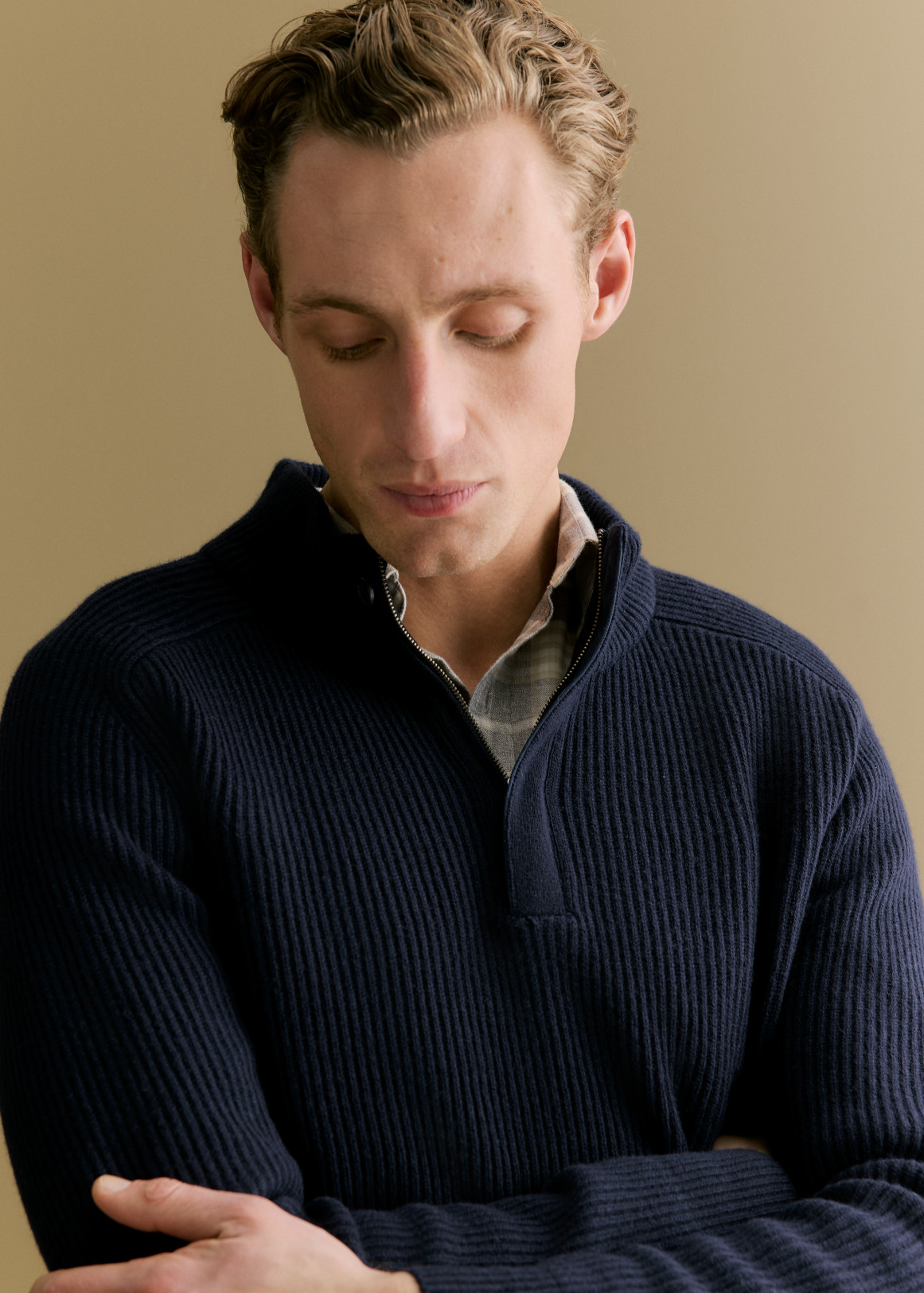 Merino Rib Stitch Half Zip | Woolworths.co.za
