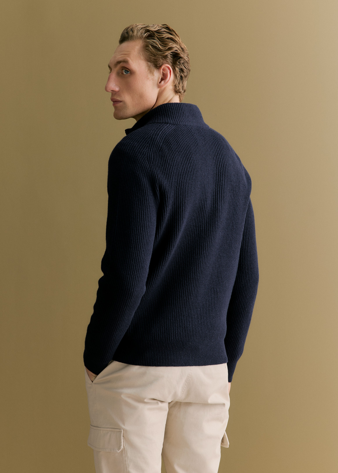 Merino Rib Stitch Half Zip | Woolworths.co.za