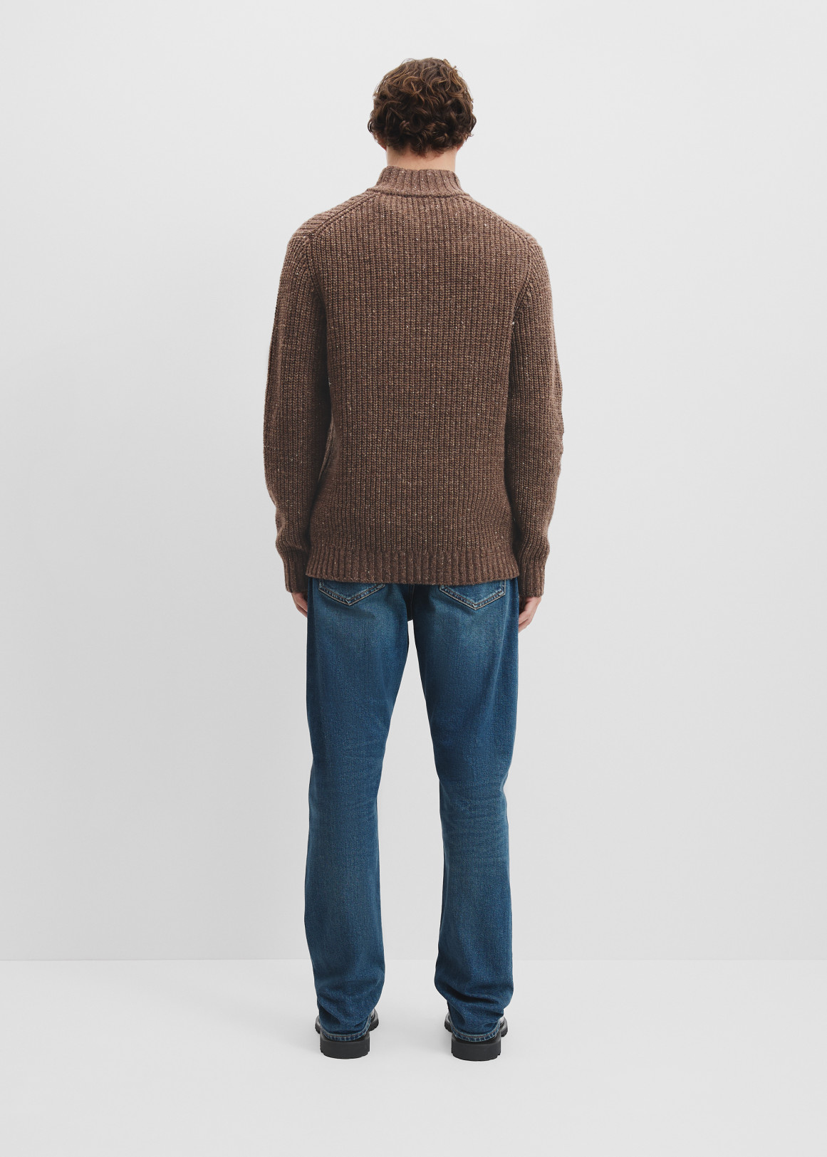 Merino Nep Half Zip Knit | Woolworths.co.za