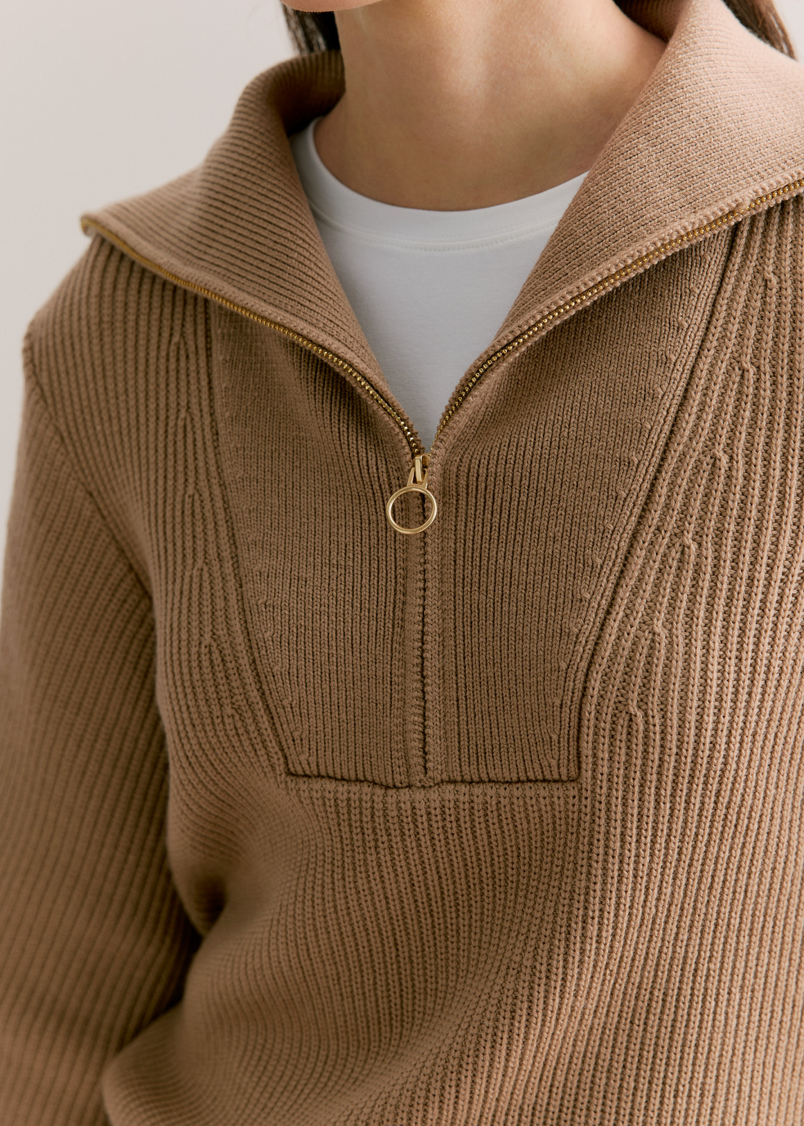 Merino Textured Half Zip Pullover | Woolworths.co.za