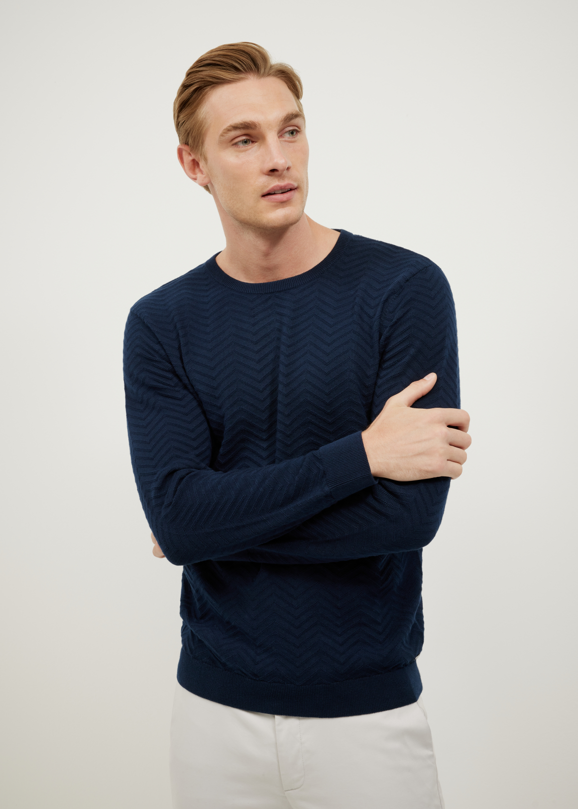 Lightweight Zig Zag Crew Neck Knit | Woolworths.co.za