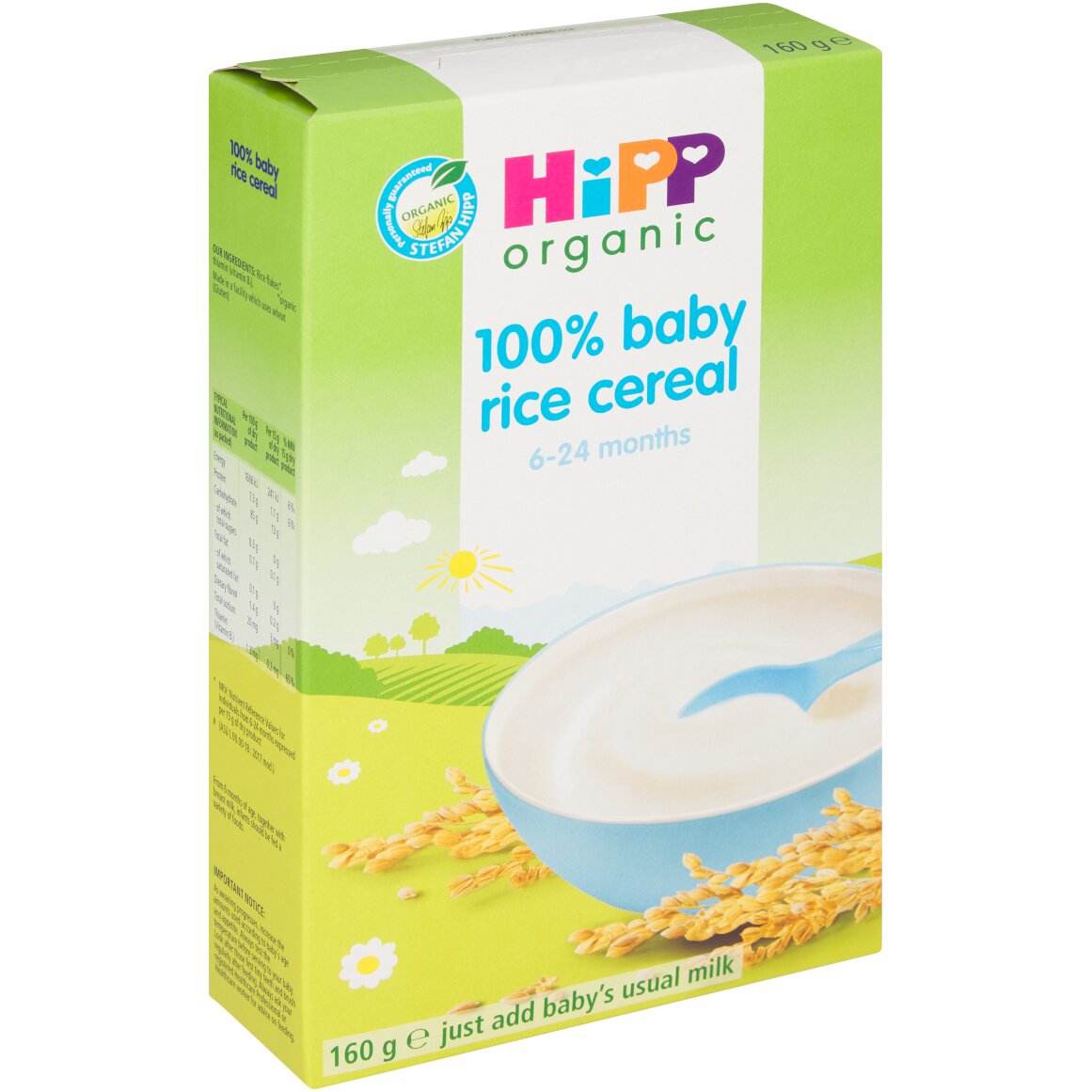 HiPP Organic 100% Baby Rice Cereal 160 g