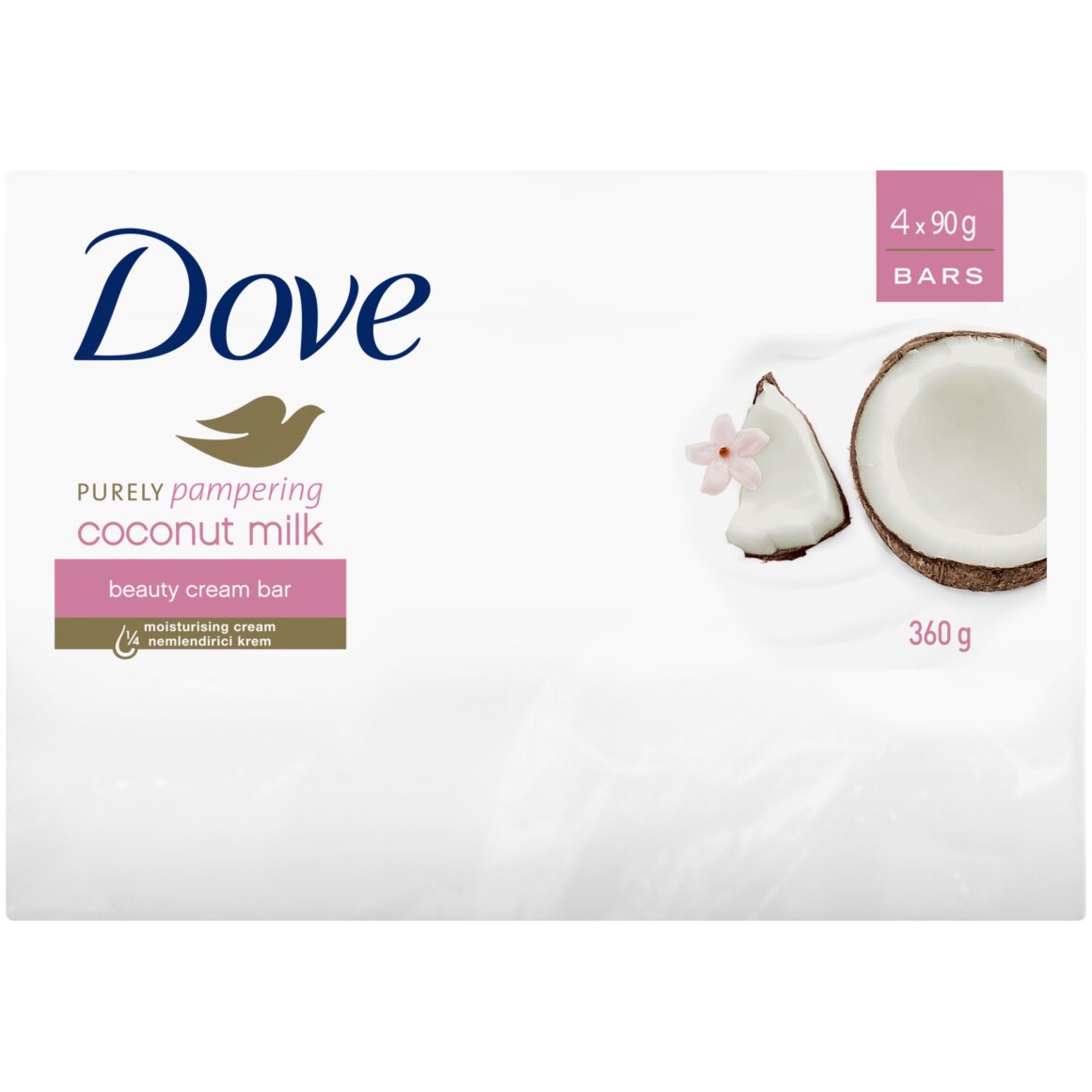 Dove Purely Pampering Coconut Milk Beauty Cream Bar 4 x 90 g