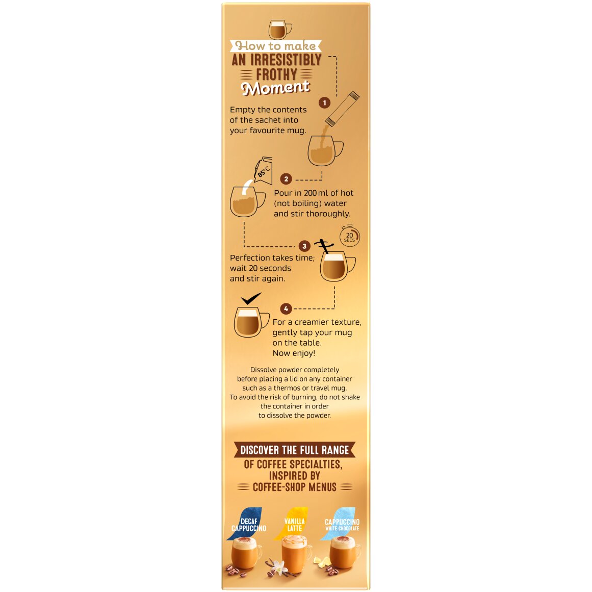 Nescafé Hazelnut Cappuccino Sachets 10 x 18 g | Woolworths.co.za