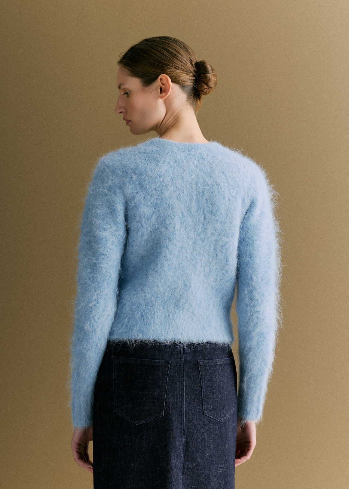 Alpaca Blend Cropped Crew Cardigan | Woolworths.co.za